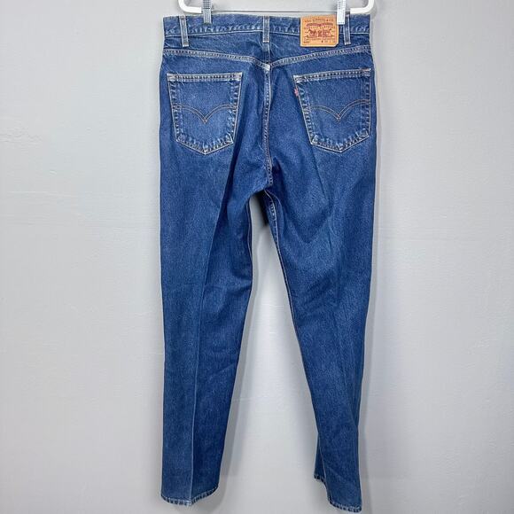 VTG Levis 505 Jeans Mens 36x36 Blue Dark Wash Regular Fit Denim Y2K Western - Picture 8 of 9